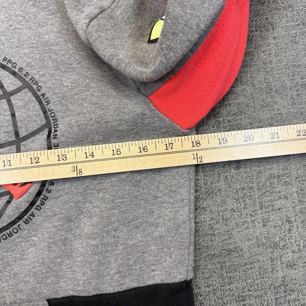 Nike Air Jordan‎ Jumpman Sweatshirt Hoodie Gray Black Basketball Youth Large